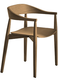 Chaise en chêne rouge CR-EMMA